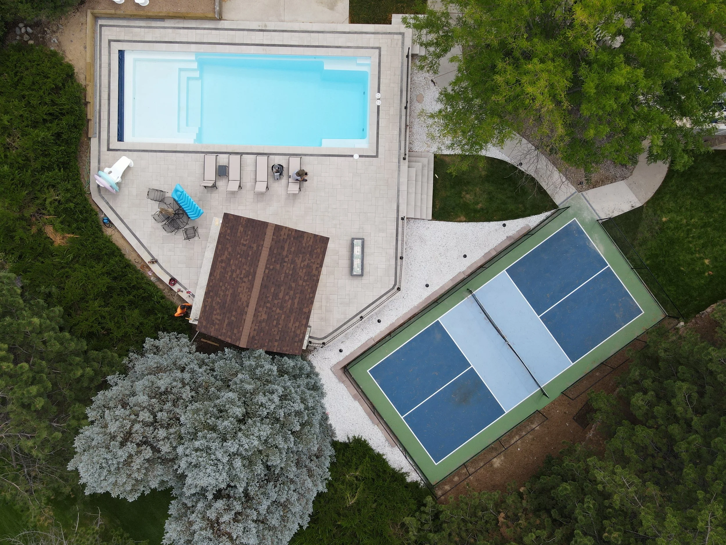 Aerial Backyard — Centennial - Aspenwood Landscape Denver