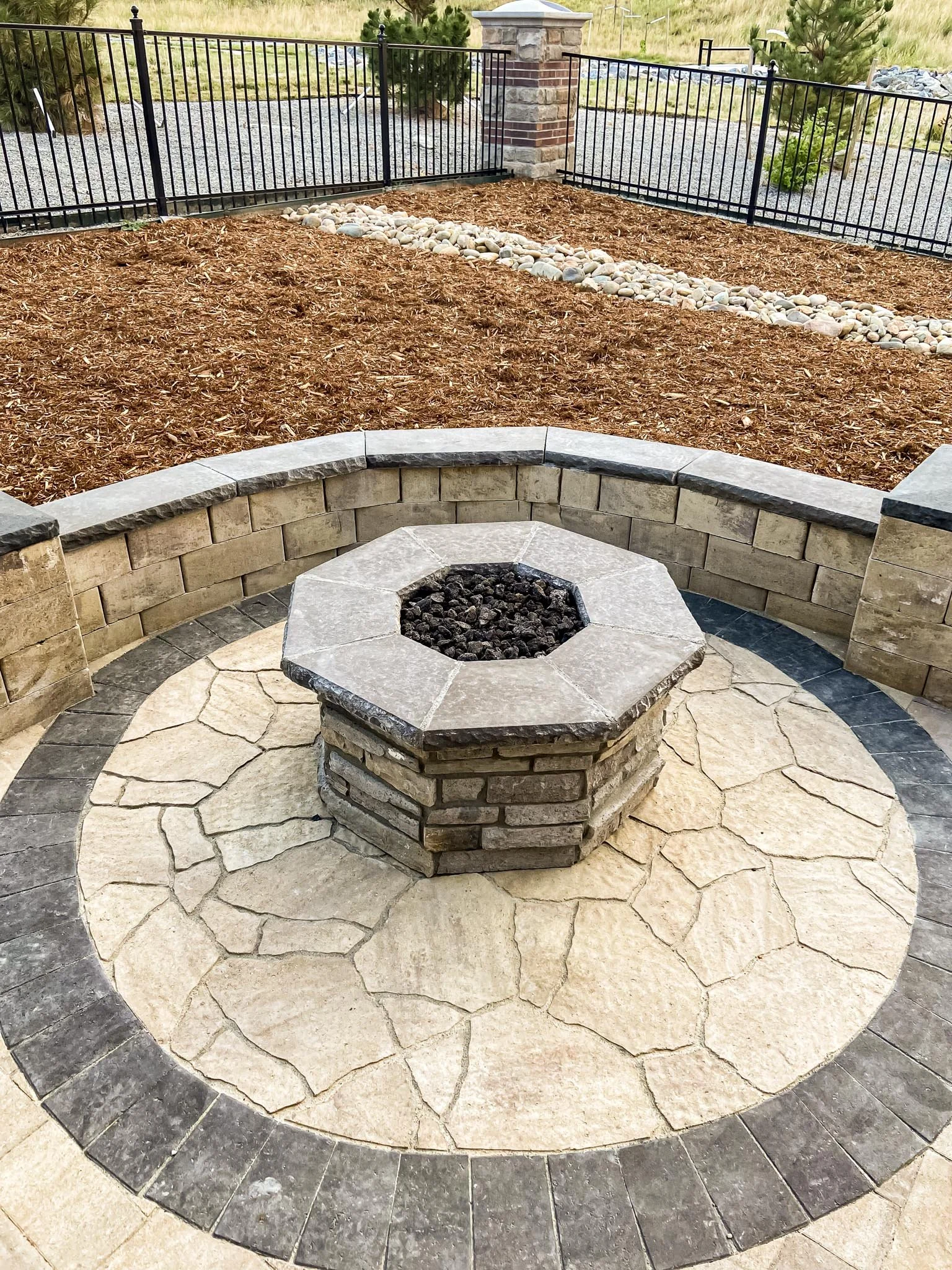 Flagstone Fire Pit — Aurora - Aspenwood Landscape Denver