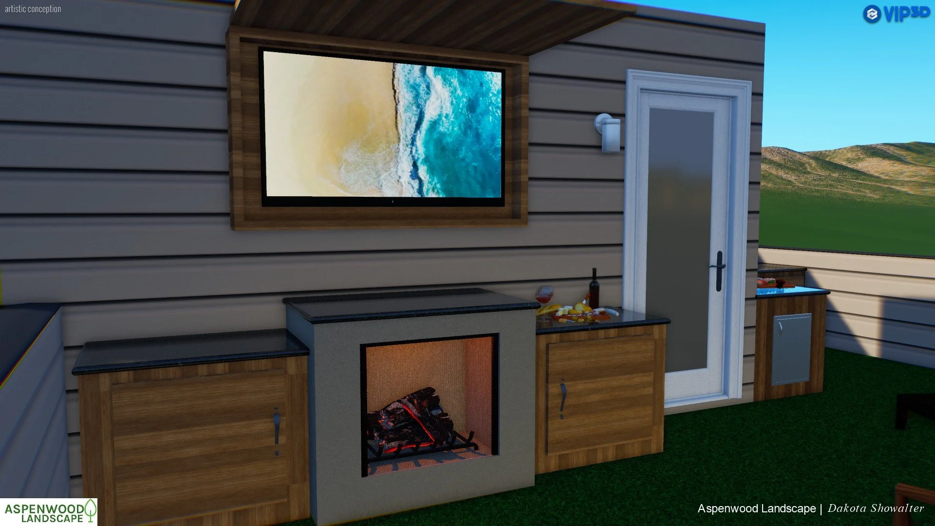 3D Outdoor Living Design — Englewood - Aspenwood Landscape Denver